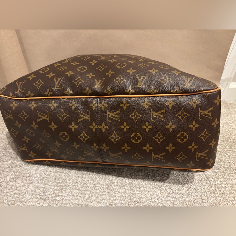 Louis Vuitton Monogram Tote in Brown and Tan Leather Trim - Picture 8 of 13